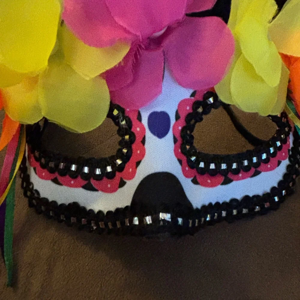 Colorful Kids Floral Face Mask masquerade costume Halloween